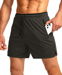 Pantalones Cortos Deportivos Personalizados para Hombre, Cintura Elástica, Casuales, de Secado Rápido, Transpirables, de Poliéster/Algodón, para Entrenamiento, Correr, Diseño Sólido Personalizado - Product Image 6