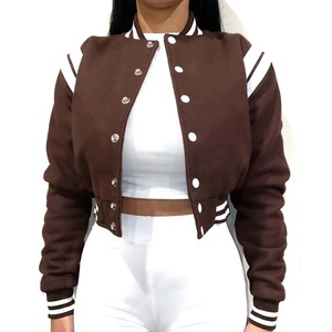 Patchs Letterman personnalisés en chenille veste universitaire en laine pour femmes tissu brodé manches de baseball approvisionnement en gros - Product Image 1