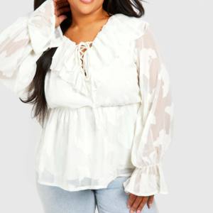 Chemisier ample décontracté à manches longues imprimé sur mesure pour femme, style hip-hop, en flanelle boutonnée, grande taille, collection automne 2026, en coton - Product Image 5