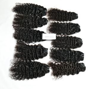 Vietnamita Premium Grade 100% Alta calidad Superventas 30 pulgadas Trama duradera Rizado Crudo Virgen Cutícula Alineada Cabello humano negro - Product Image 1