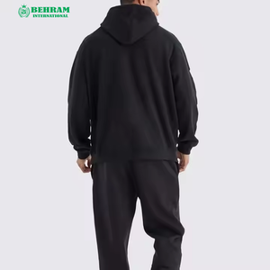 Sweat à capuche pull-over avec logo personnalisé pour hommes sweats à capuche en polaire personnalisés sans ficelle unisexe en mousse DTG sérigraphie pour l'hiver - Product Image 2