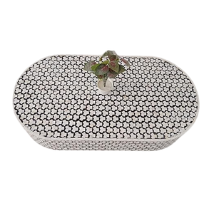 Mesa auxiliar de hueso para sala de estar con patas de latón dorado para muebles para mantener la taza de café y la bandeja para servir de calidad superior - Product Image 5