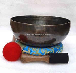 Bols chantants en laiton faits à la main tibétains accessoires en métal de Style Feng Shui artisanat en métal de qualité supérieure - Product Image 2