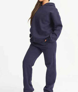 Venta al por mayor de fábrica, chándal para mujer, Material de algodón 100%, ropa de calle transpirable, ropa deportiva, Impresión de logotipo personalizado - Product Image 2