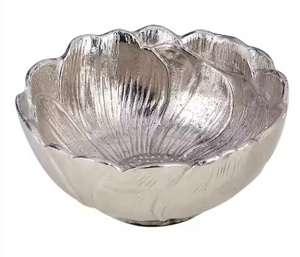 Cuenco DE SERVICIO DE Metal Chocolate elegante personalizado al por mayor, aluminio dorado para fiestas, mesa de casa, frutas decorativas, almacenamiento de cocina - Product Image 5