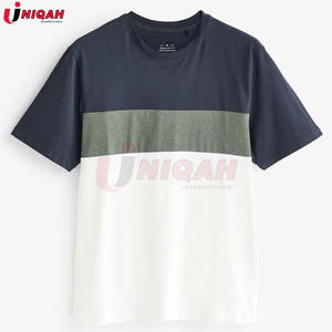 Stylish <b>Men's</b> Cotton Bamboo Fiber T-Shirts Multi-Colour Block Design Short Sleeves Crew Neck Custom Printed Casual Formal <b>Tops</b> - Product Image 4