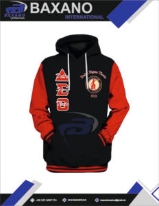 Sudadera Delta Sigma Theta Negra con Diseño de Elefante Rojo y Letras Griegas 1913 DST Sorority, Impresión Digital Personalizada, Unisex, Invierno - Product Image 5