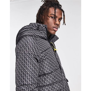 Wholesale Light Warm <b>Duck</b> Feather Custom Logo Nylon Black Hooded Winter Bubble Puff Filled <b>Down</b> Puffer <b>Jackets</b> Coat for Men - Product Image 3
