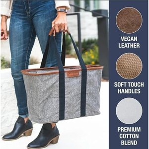 EcoBasket fourre-tout d'épicerie réutilisable rangement pliable organisateur de courses sac à provisions approvisionnement OEM du Vietnam - Product Image 4