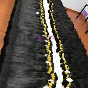 Paquetes de pelo vietnamita Virgen al por mayor extensiones de cabello a granel color negro recto sedoso - Product Image 5