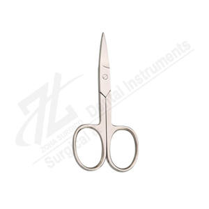 Tijeras para cutículas de uñas, cuentas de espejo de 9cm, Tijeras para uñas de acero inoxidable satinado, tijeras de precisión para uñas, fabricante de Pakistán - Product Image 1