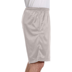 Pantalones cortos de pista de calle alta para hombre, pantalones cortos deportivos de malla ecológicos informales con patrón sólido estilo Hip Hop - Product Image 4