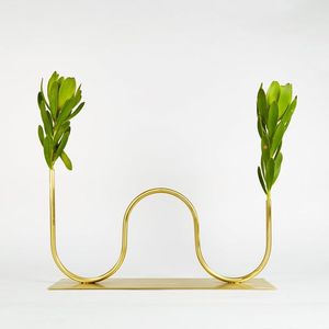 Handmade Elegant Antique Metal Urns Decorative Metal Flower Pots and Centerpieces for Home and Events <b>Bamboo</b> & <b>Wooden</b> <b>Vases</b> - Product Image 2