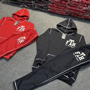 Ensemble de vêtements de sport d'hiver pour hommes élégants Meilleur survêtement avec impression de logo solide disponible pour les commandes en gros - Product Image 4