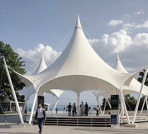 Bóng râm độ bền kéo màng cấu trúc quần vợt không thấm nước UV kháng vải - Product Image 3