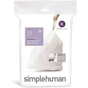 ถุงขยะคุณภาพสูง simplehuman Code K Custom Fit แบบมีเชือกรูดในแพ็คแบบกล่อง บรรจุ 100 ใบ ขนาด 35-45 ลิตร / 9.2-12 แกลลอน สีขาว - Product Image 4
