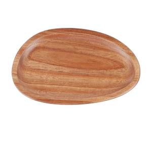 Plateau en bois ovale irrégulier pour collations Vaisselle Ustensiles de cuisine Écologiquement et sans danger pour la santé Produits vietnamiens en gros. - Product Image 1