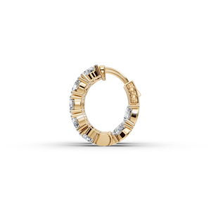 14 paires de boucles d'oreilles ovales serties de diamants, or 18 carats, bijou statement pour femme - Product Image 3