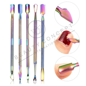 Poussoir à cuticules pour ongles couleur arc-en-ciel Taux de gros Faites votre propre produit premium Poussoirs à cuticules par Beauty Concept Durable - Product Image 4
