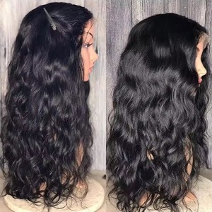 Vente en gros perruques frontales en dentelle alignée sur les cuticules sans colle 100% perruque de cheveux humains pré plumée perruque de vague d'eau cheveux humains 360 perruque de dentelle - Product Image 3