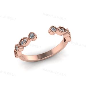 แหวนเงินแท้ 925 คุณภาพพรีเมียม งานแฮนด์เมดจากอินเดีย ชุบทอง 18K ปรับขนาดได้ ของขวัญวันครบรอบ ประดับเพชรซิคอน - Product Image 2