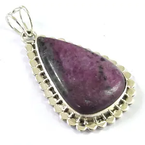 Rubis zoisite 925 pendentif en argent sterling automne automne hiver cyber lundayFine Jewelry Pendentifs Charms bijoux - Product Image 1