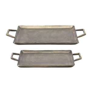 Unique Design Shape Modern Eco-Friendly Handmade Tabletop Decorative Metal Tray for <b>Serving</b> Food in Hotel Home & Restaurant - Product Image 3