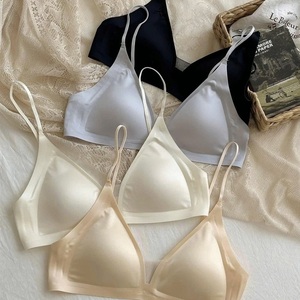 บราซาตินสำหรับผู้หญิงบราผ้าซาตินเซ็กซี่บราซาตินลายถ้วยแบบถักระบายอากาศสวมใส่สบาย - Product Image 2