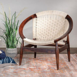 SILLA REDONDA EN MADERA TECA HECHA EN INDONESIA - Product Image 1