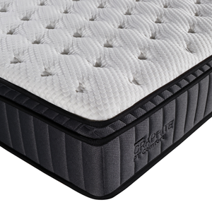 Matelas hybride contemporain de luxe avec surmatelas en graphite et ressorts ensachés, mousse matelassée douce pour un confort de sommeil profond, mobilier de maison - Product Image 5