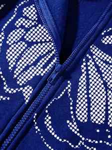 Venta al por mayor de sudaderas con capucha de diamantes de imitación de los hombres de alta calidad de moda bordada sudadera personalizada ligera duradera sudaderas con capucha para los hombres - Product Image 5