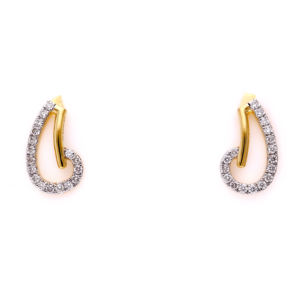 Pendientes de Aro Pequeños en Oro de Lujo con Diseño Trenzado para Mujer, Regalo - Product Image 1