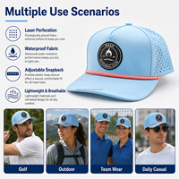 Nueva Gorra Deportiva de Béisbol y Golf de 5 Paneles, Personalizada con Logotipo de PVC, Impermeable, de Poliéster, Ajustable, con Diseño de Leopardo y Corte Láser