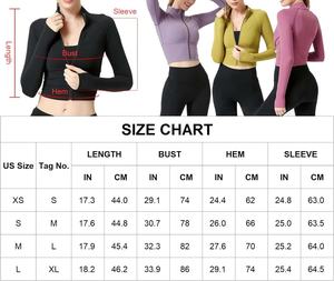 Chaqueta atlética con cremallera, chaquetas y abrigos deportivos transpirables para mujer, chaquetas de yoga ajustadas con diseño personalizado - Product Image 6