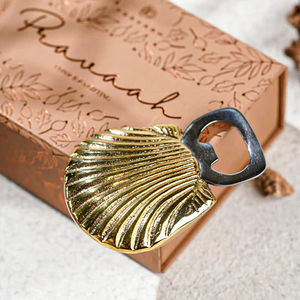 Abrebotellas de concha dorada, herramienta de mano de Metal resistente y elegante para hoteles, restaurantes y fiestas, hecho a mano de La India - Product Image 5