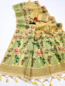 Colección Premium Muga algodón con tejido Resham Saree mujer moda fabricante y proveedor de Surat - Product Image 4