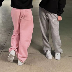 Pantalons de survêtement pour femmes de haute qualité, poches, logo personnalisé, style à devant plat, 100% coton, pantalons de survêtement à motif, pantalons de survêtement vierges - Product Image 1