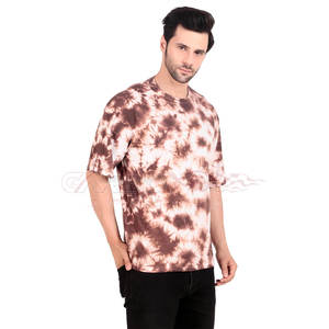 Camiseta de algodón 100% con tinte de corbata para hombre, ropa informal de manga corta a la moda para trajes de verano, camiseta ligera con tinte de corbata - Product Image 3