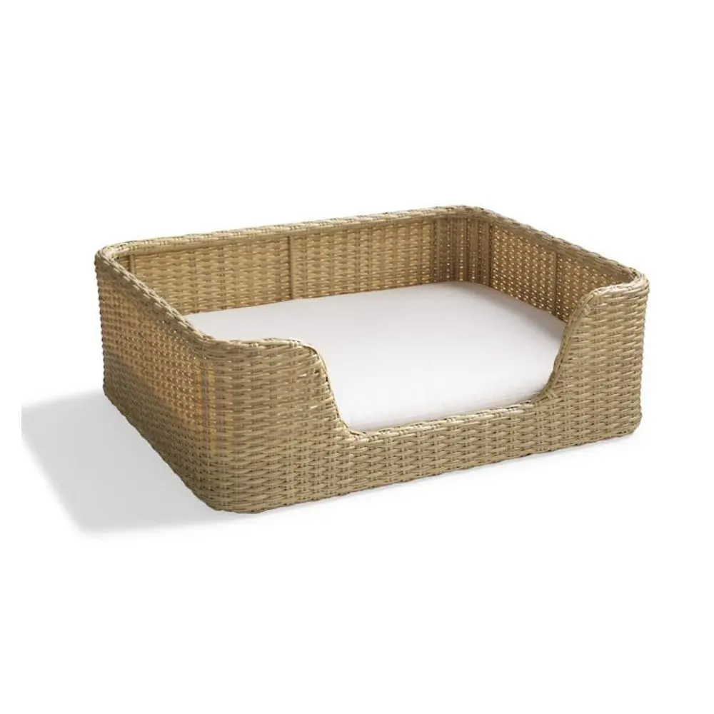 New arrival eco-friendly hand wicker rattan pet bed with foam cushion wholesales from Vietnam