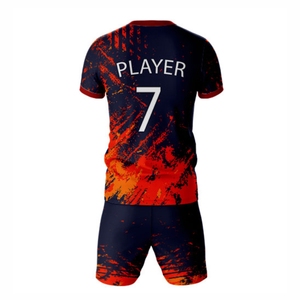 Uniforme de Fútbol de Manga Corta, Transpirable, Estampado, de Alta Calidad, Elegante, Duradero, Ligero, Personalizable, para Verano - Product Image 2