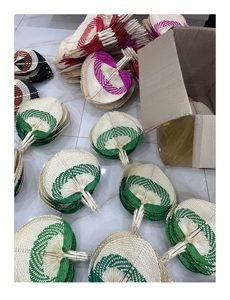 Handfan vietnamien naturel de 100% bambou plat-Handfan en bambou coloré-Cadeau de culture spécial au Vietnam - Product Image 3