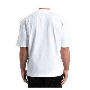 OEM Service 280 GSM Camiseta de rizo de talla grande para hombre Camiseta personalizada de color liso con gráfico de gran tamaño Camiseta personalizada de diseño en blanco - Product Image 4