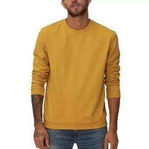 Sudadera de cuello redondo personalizada de estilo urbano ajustada para hombre, de alta calidad, 100% algodón, color sólido, mangas largas, básicos de invierno - Product Image 6