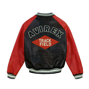 Chaquetas Avirex de cuero auténtico de tamaño personalizado con logotipo personalizado transpirable/chaquetas Avirex de cuero de alta calidad para hombre a precio mayorista - Product Image 2