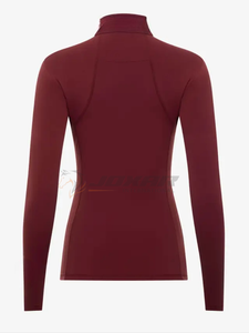 Capa base ecuestre elástica ligera para mujer, absorbente de humedad, secado rápido, transpirable, para montar a caballo, capas base superiores OEM - Product Image 3