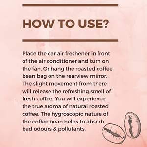 เมล็ดกาแฟคั่ว100% เครื่องฟอกอากาศรถยนต์ไม่มีสารพิษถุงเมล็ดกาแฟ - Product Image 4