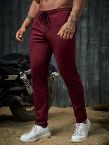 Pantalon de jogging en coton polaire de haute qualité pour hommes, pantalon de survêtement décontracté pour les sports d'hiver et le fitness avec logo personnalisé - Product Image 5