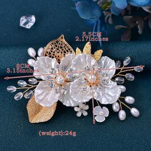 Bridella BHP269 Coiffure de mariée en alliage d'or et cristal avec ajustement confortable pour mariages, bals et événements formels - Product Image 4