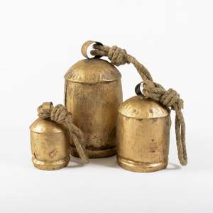 Decoración navideña Metal Nuevo diseño Cascabeles grandes de granja con cuerda colgante Decoración de fiesta ancha - Product Image 5