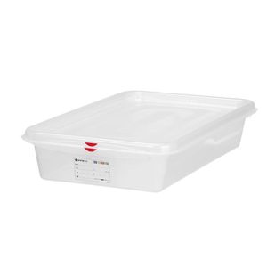 Contenitore GN 2/3 in Polipropilene HENDI 9L Trasparente Rettangolare per Conservazione Alimenti 354x325x100mm (LxAxP) - Product Image 1